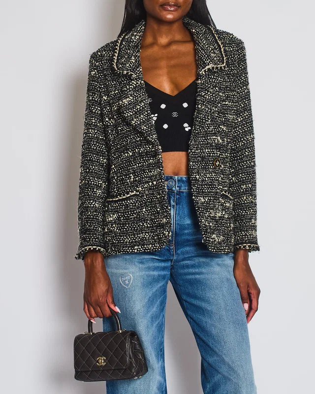 Chanel 94A Single Breasted Wool Jacket with CC Button Detail Size FR 38 (UK 10) in Wool from Sellier