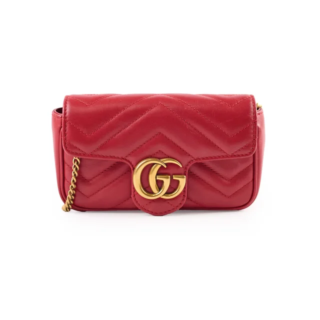 Gucci Supermini Marmont Red in Red Leather from The Purse Affair