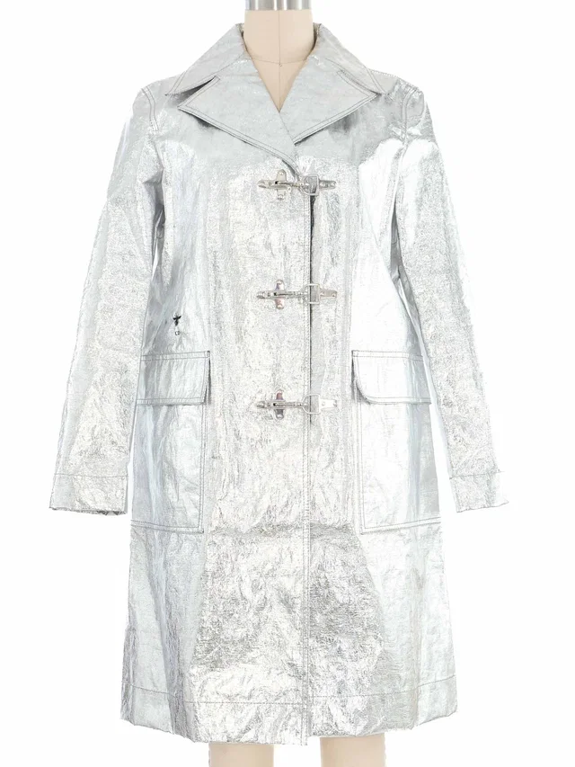 Dior Silver Foil Fire Jacket in Silver from Arcade Vintage