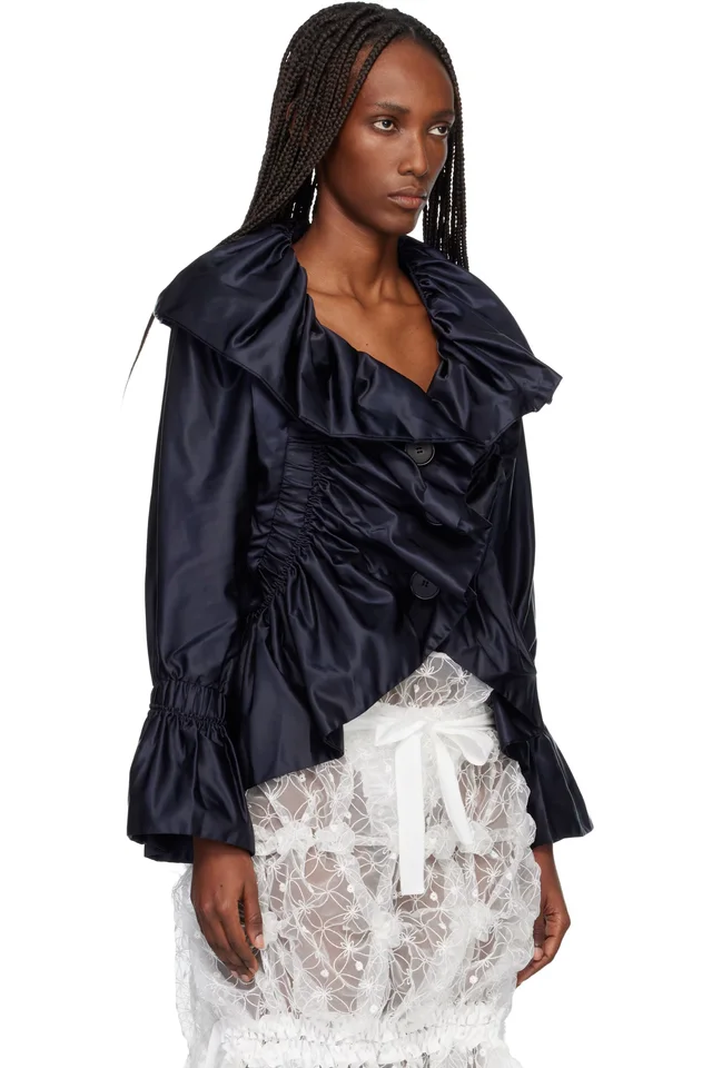 Róisín PIERCE Navy Shining Jacket, photo 2 of 4 from SSENSE