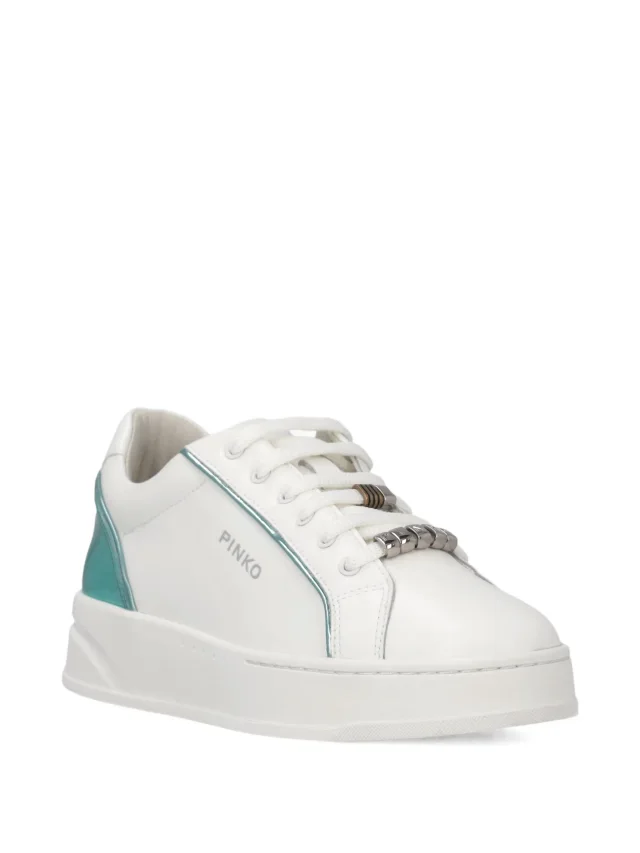 PINKO leather sneakers with logo, photo 2 of 2 from FARFETCH