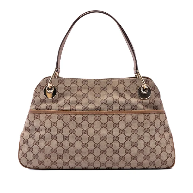 Beige Gucci GG Canvas Eclipse Shoulder Bag in Beige Canvas from Designer Revival, photo 1 of 1