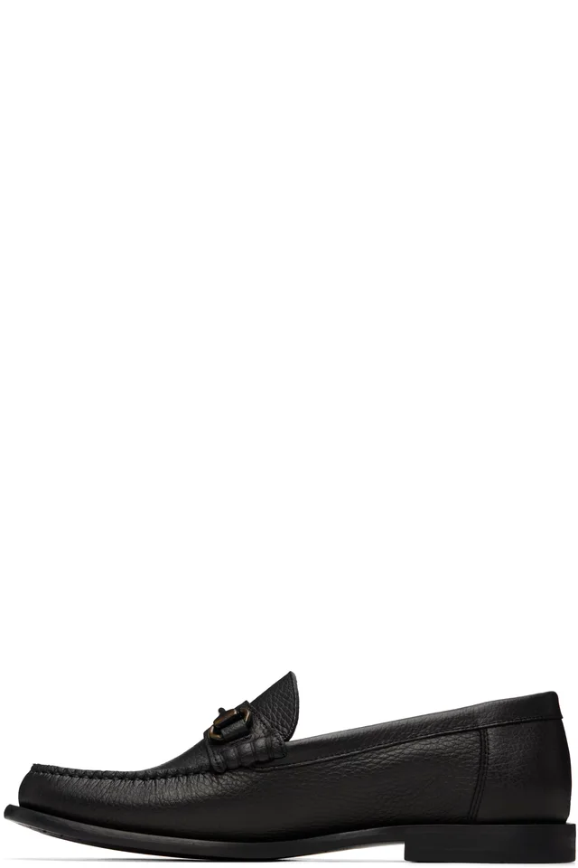 BOSS Black Leather Loafers, photo 3 of 5 from SSENSE