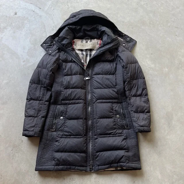 Burberry Quilted Puffer Coat Hooded Nova Check Lining Womens Size M in black from Poshmark, photo 1 of 1