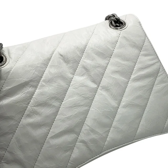 Balenciaga ChainShoulder Crash White716393210J09001 Leather Size Medium in Leather from GALLERY RARE, photo 9 of 17