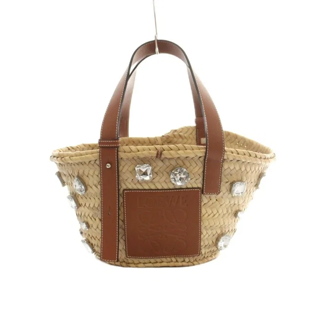 Loewe Basket Bag Bijou Decoration Handbag Beige Brown in Brown from The Reluxe