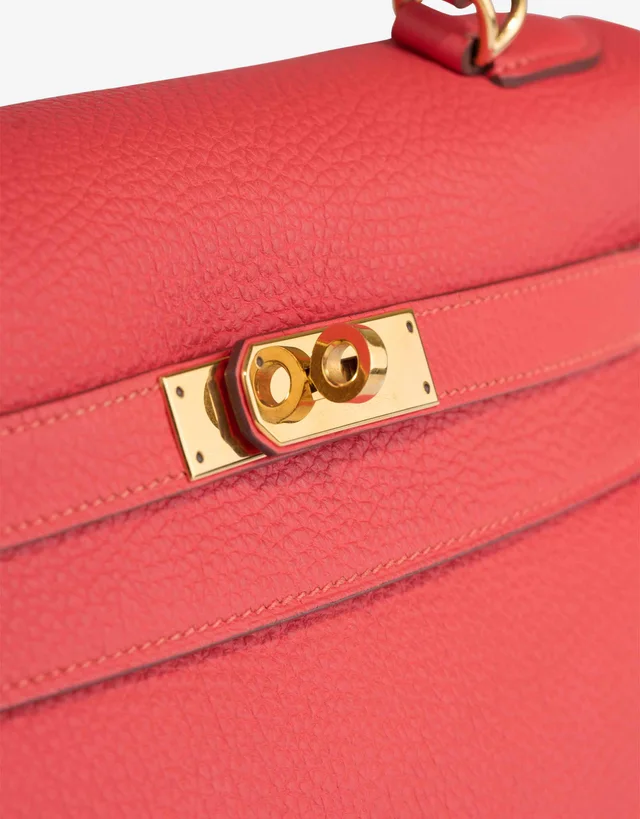 Hermès Kelly 32 Togo Bougainvillier in Pink, Red Togo leather from SACLÀB, photo 8 of 10