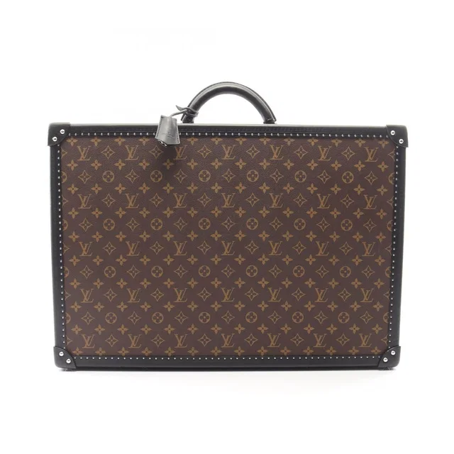 Louis Vuitton Suitcase Alzer 60 Monogram Macassar Canvas Leather Travel Bag in Canvas from The Reluxe
