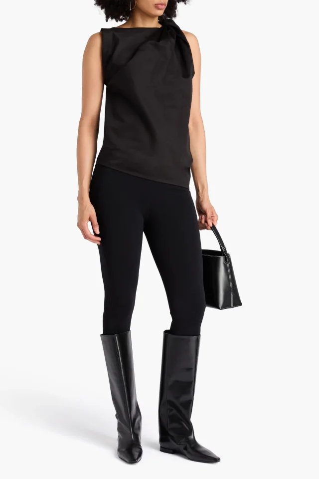 Toteme Twisted Cotton-Twill Sleeveless Top, photo 2 of 4 from THE OUTNET