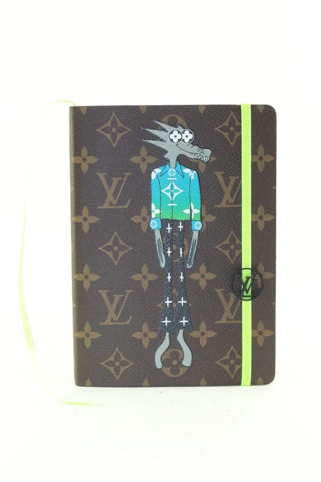 Monogram LV Friends Clemence Notebook Virgil Abloh Wolf in Clemence leather from Bagriculture