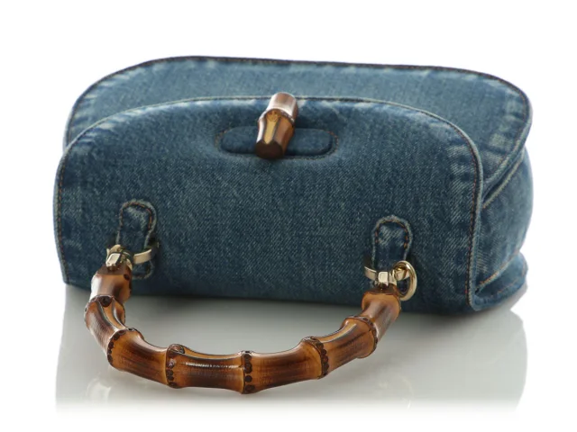 Gucci Small Denim Bamboo 1947 Top Handle Bag in Denim from Ann's Fabulous Finds, photo 7 of 9