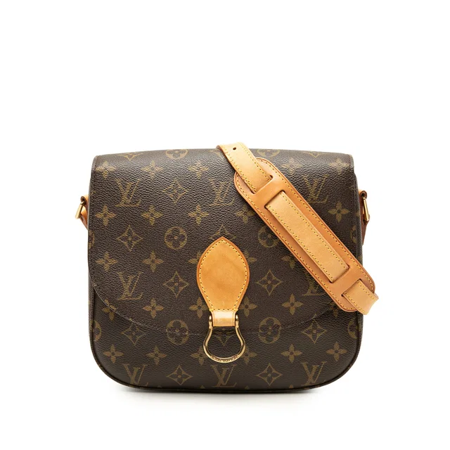 Brown Louis Vuitton Monogram Saint Cloud GM Crossbody Bag in Brown Coated canvas from Designer Revival