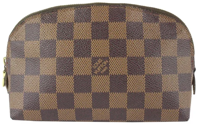 Louis Vuitton Damier Ebene Cosmetic Pouch Demi Ronde Toiletry Pouch in Brown Canvas from Bagriculture