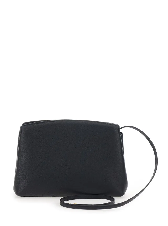LIFFNER Black Clutch with Clasp Closure in Grained Leather Women in Black 100% Calf, photo 7 of 10 from Gaudenzi Boutique