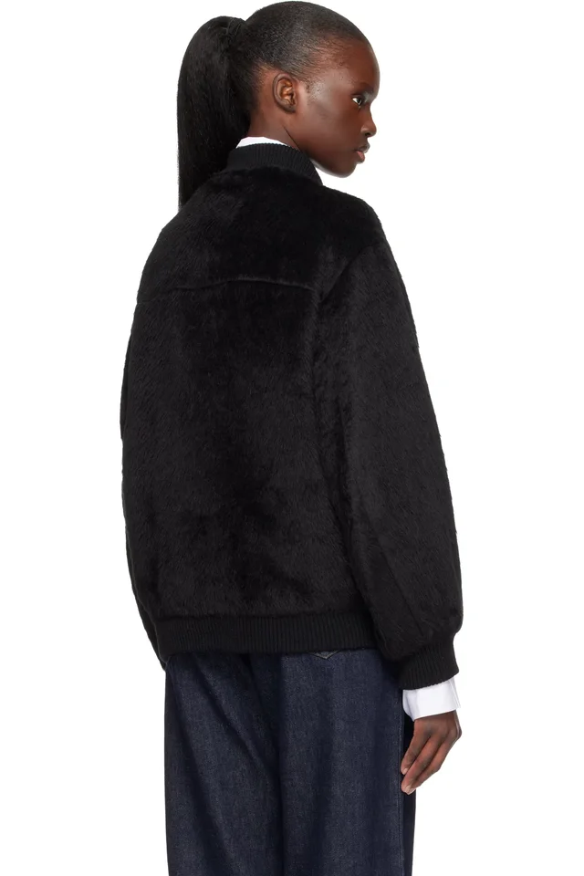 Lauren Manoogian Black Suri Bomber Jacket, photo 3 of 4 from SSENSE