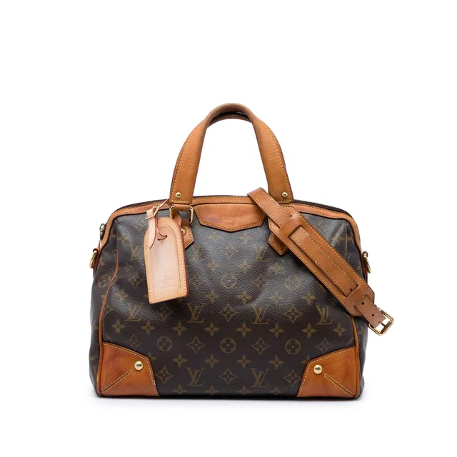 Brown Louis Vuitton Monogram Retiro PM Satchel in Brown Coated canvas from Designer Revival