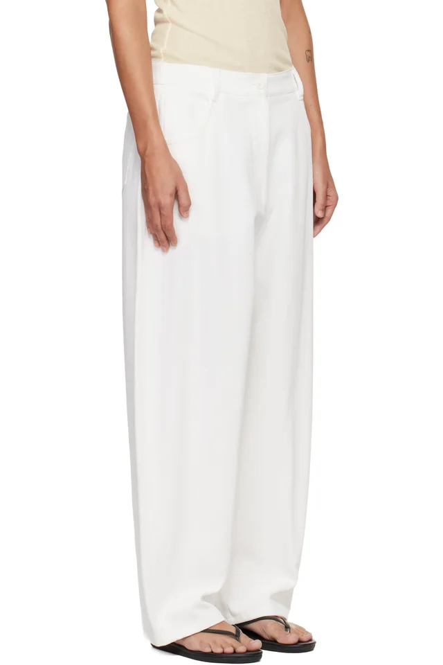 LE17SEPTEMBRE White Oblong Trousers, photo 2 of 2 from SSENSE