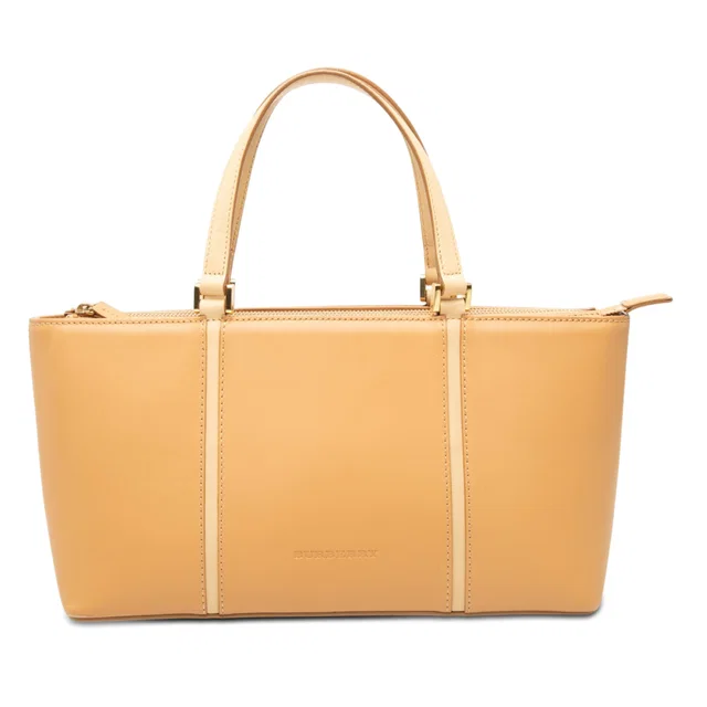 Tan Burberry Leather Tote in Brown Leather from Designer Revival