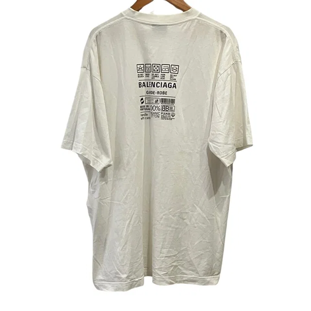 Balenciaga Care Label Print Cotton Oversized T Shirt from LuxUness