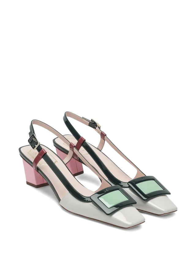 Roger Vivier Belle Vivier lacquered buckle slingback pumps, photo 2 of 2 from FARFETCH