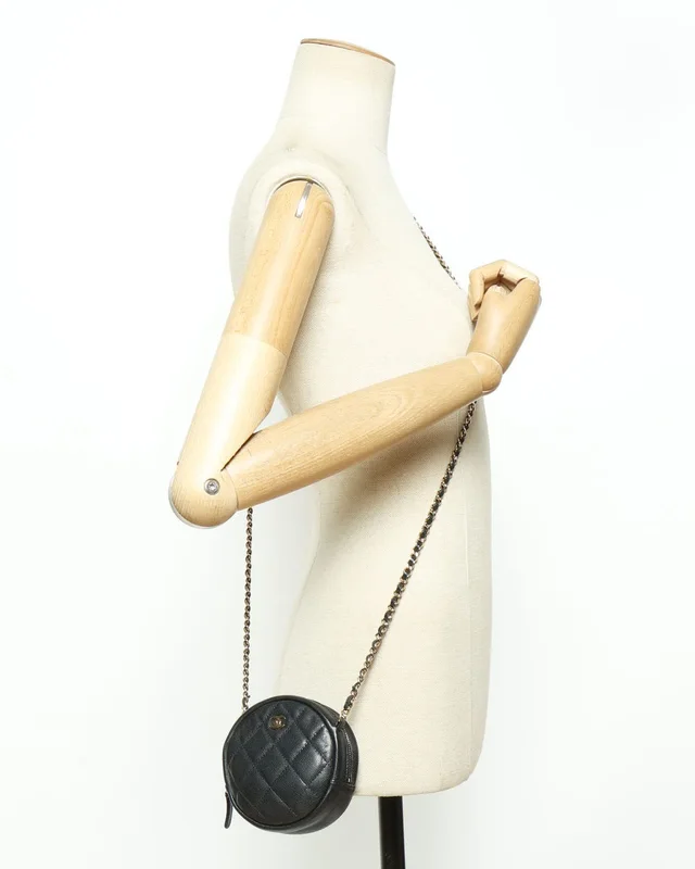 Chanel CC Caviar Round Chain Bag in Caviar leather from A Retro Tale, photo 12 of 12