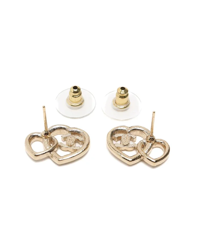 Chanel Coco Mark Heart Rhinestone Earrings from A Retro Tale, photo 2 of 2