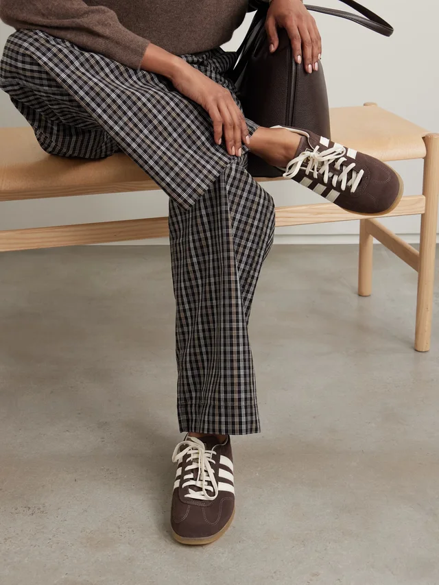 ADIDAS ORIGINALS Gazelle Lo Pro leather-trimmed suede sneakers in Brown, photo 2 of 2 from NET-A-PORTER (Canada)