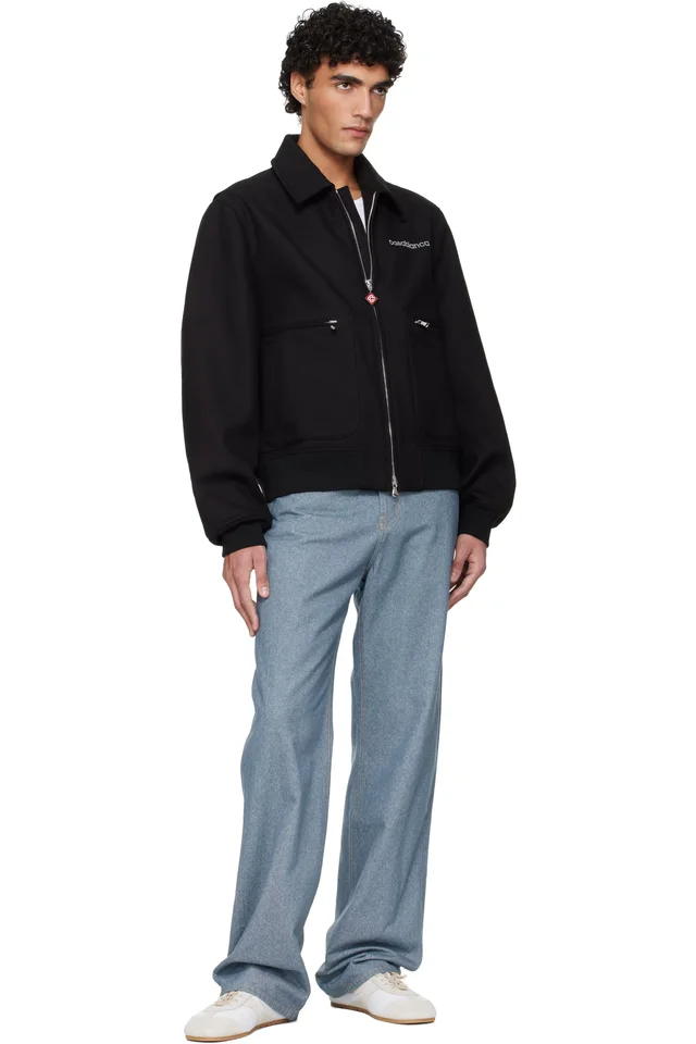 Casablanca Black Wool Jacket, photo 4 of 4 from SSENSE