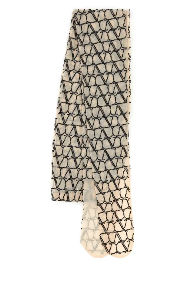 Valentino Garavani Scarf — Beige Exterior: Nylon Elastane Scarfs in Beige Nylon from HEWI