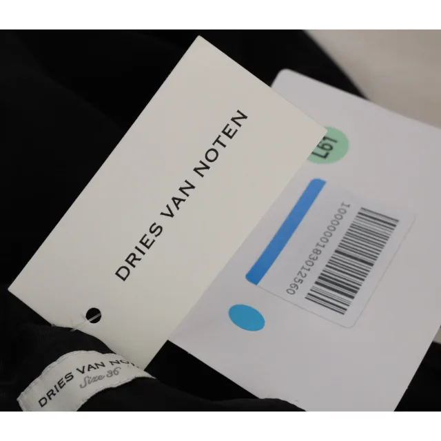 Dries Van Noten Halter Dress in Black Polyester in black, photo 5 of 6 from ShopSimon