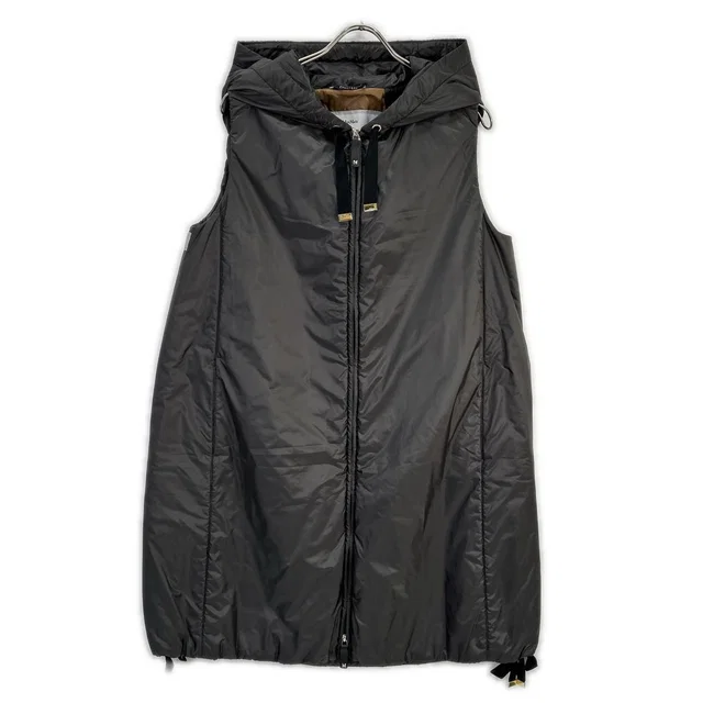 Max Mara Gray the Cube Cameluxe Long Padded Vest 40 in Grey from The Reluxe