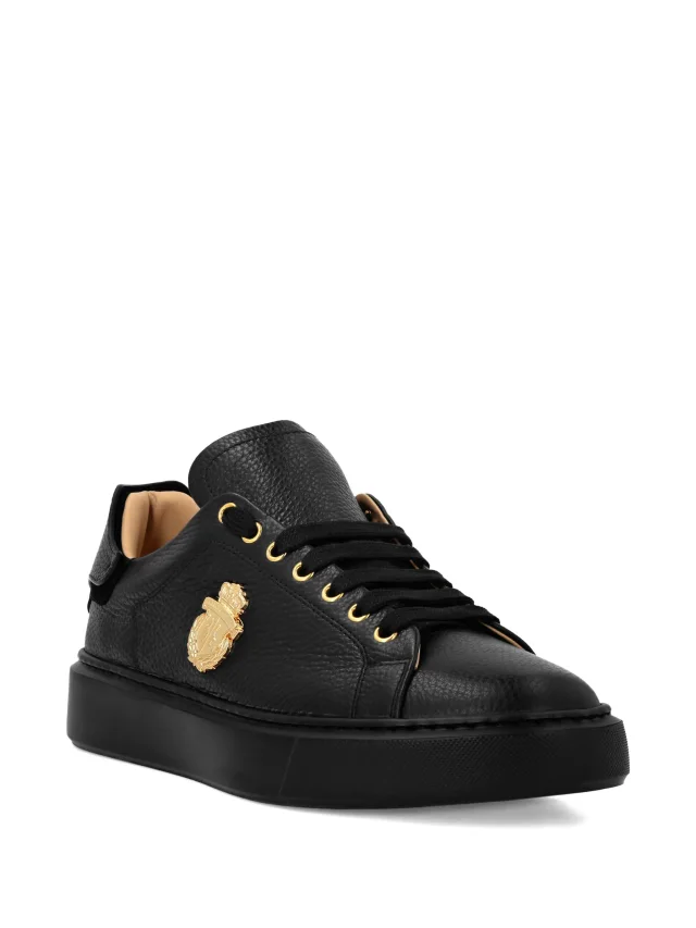 Billionaire logo-plaque leather sneakers, photo 2 of 2 from FARFETCH