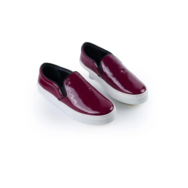 Celine Slip On Leather Loafers size 37 in Burgundy Leather from The Purse Affair