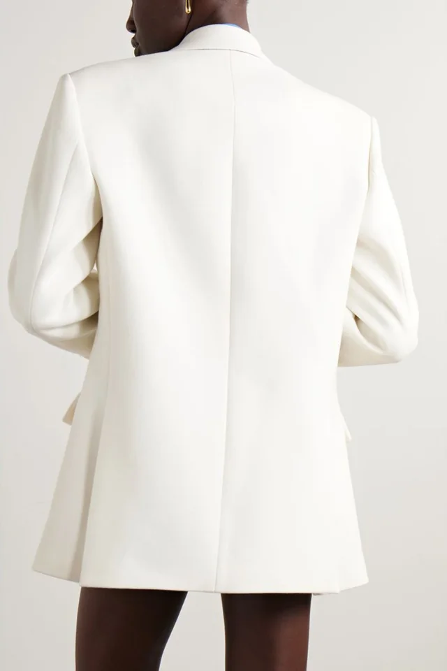 Valentino Garavani Oversized Double-Breasted Wool-Blend Crepe Blazer, photo 3 of 4 from THE OUTNET