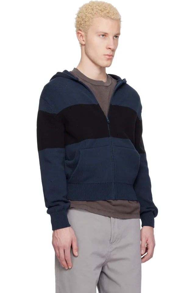 Gimaguas Navy & Black Capitan Hoodie, photo 2 of 4 from SSENSE