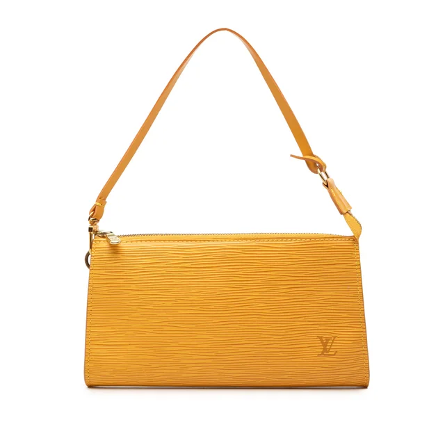 Yellow Louis Vuitton Epi Pochette Accessoires Shoulder Bag in Yellow Leather from Designer Revival, photo 1 of 1