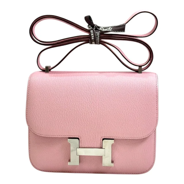 Hermès Mini Constance 3QRose Sakura Chevre - Z Stamp in Goatskin from Luxury Promise, photo 2 of 2