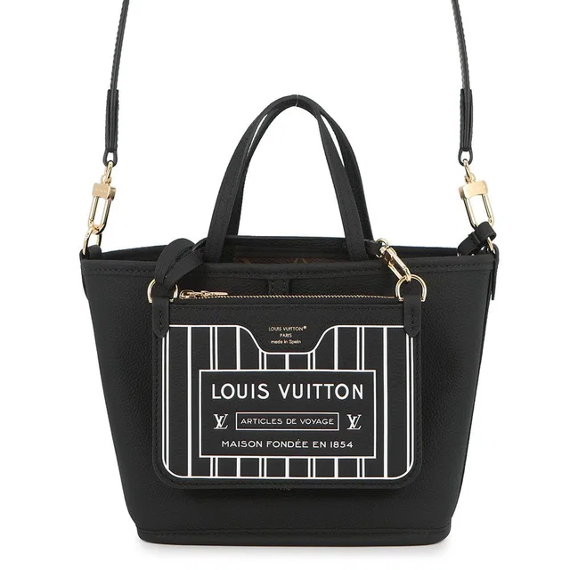 Louis Vuitton Tote Bag Monogram Neverfull Inside Out BB 2-Way Black Reversible in Black Leather from The Reluxe