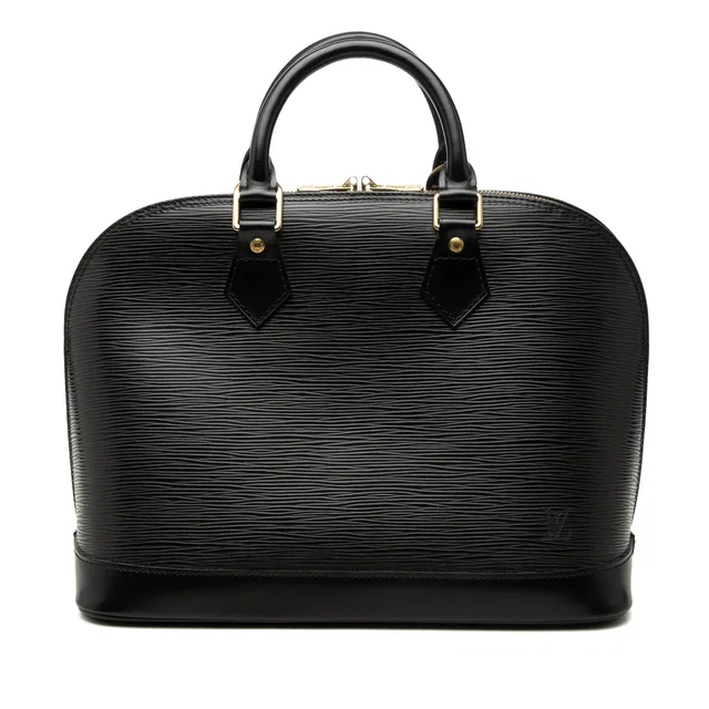 Black Louis Vuitton Epi Alma PM Handbag in Black Leather from Designer Revival