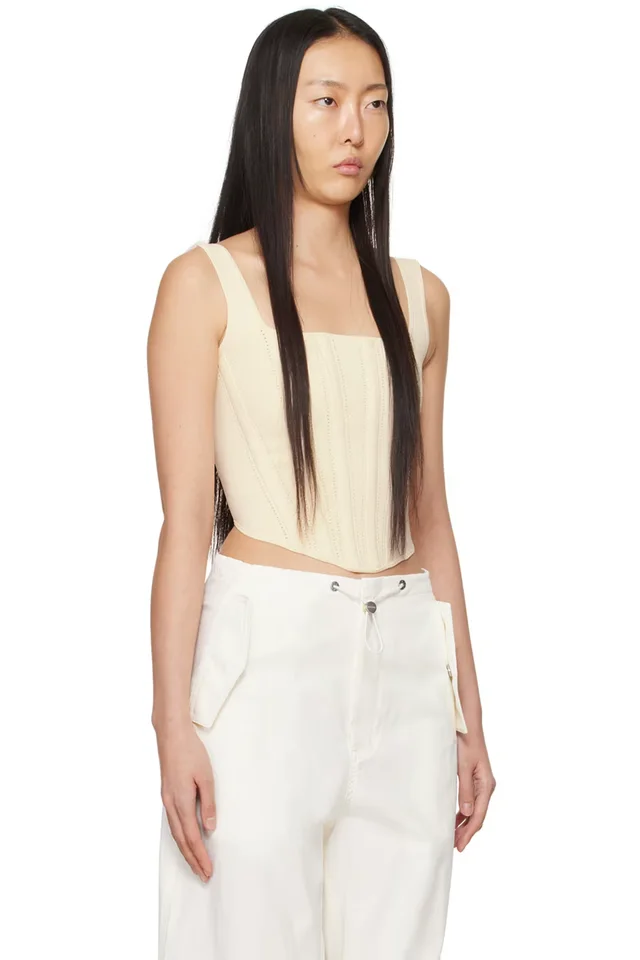 Dion Lee Beige Bolero Tank Top, photo 4 of 5 from SSENSE