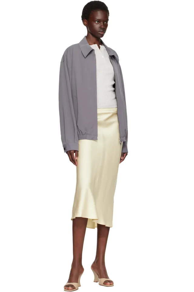 TONYWACK Gray Washed Cotton Lyocell Blouson Jacket, photo 4 of 4 from SSENSE
