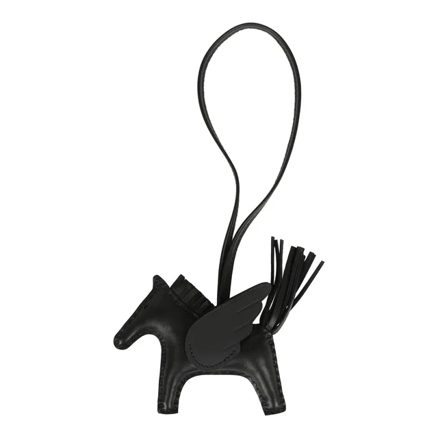 Hermès Pegase Rodeo Bag Charm PM So Black Milo Lambskin in Black Lambskin from Madison Avenue Couture