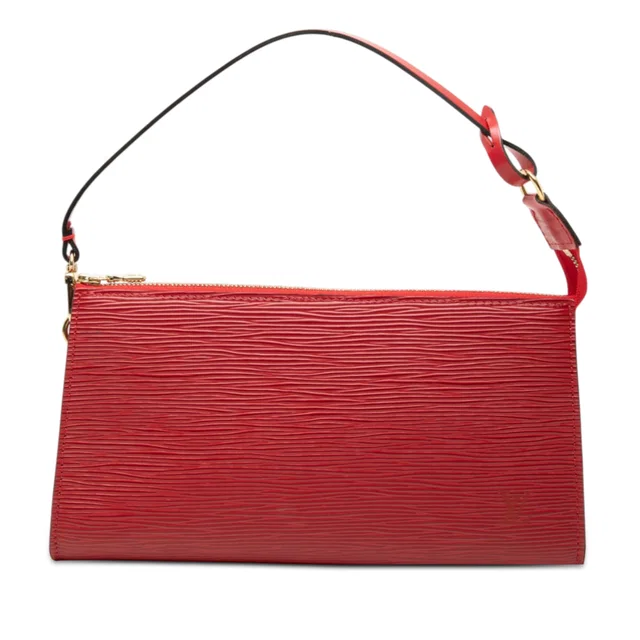 Red Louis Vuitton Epi Pochette Accessoires Shoulder Bag in Red Leather from Designer Revival