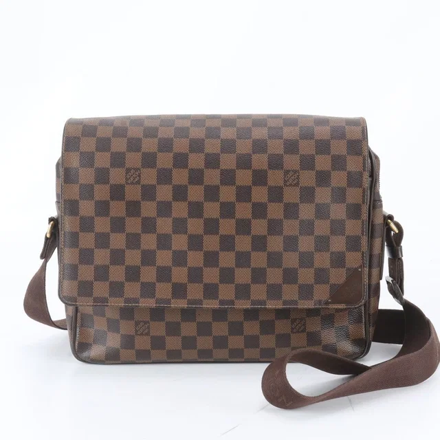 Louis Vuitton Damier Shelton MM Leather Shoulder Bag Crossbody Messenger in Leather from The Reluxe