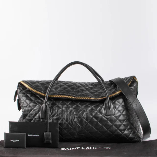 Saint Laurent ES Giant Quilted Travel Bag in Black Leather from Labellov, photo 2 of 6