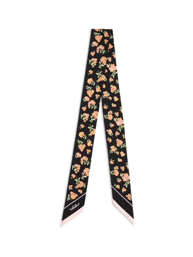 Valentino Garavani Mazzetto Coriandolo Scarf — Black Silk Scarfs in Black Silk from HEWI
