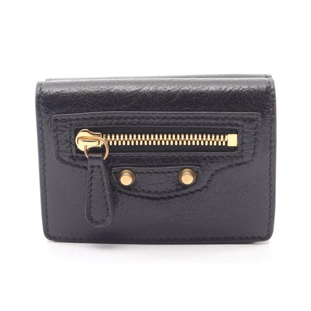 Balenciaga Le City Leather Trifold Wallet in Leather from LuxUness