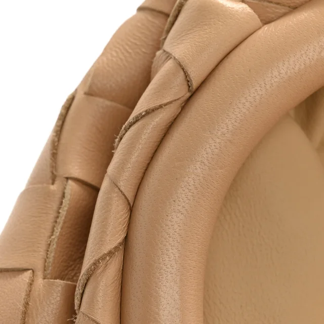 Bottega Veneta Nappa Maxi Intrecciato The Pouch Oversized Clutch Almond in Nappa leather from FASHIONPHILE, photo 11 of 11