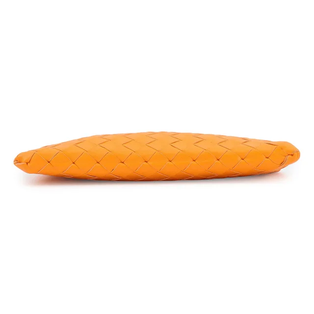 Bottega Veneta INTRECCIATO Clutch Bag Orange Leather in Orange Woven leather from GALLERY RARE, photo 3 of 3