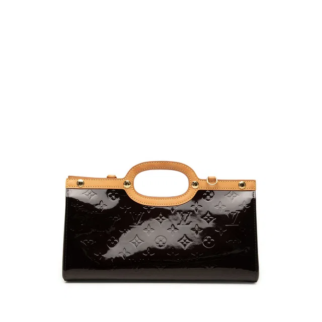 Purple Louis Vuitton Monogram Vernis Roxbury Drive Satchel in Purple Leather from Designer Revival